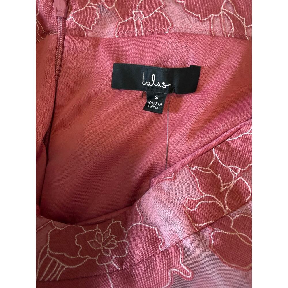 Lulus Certainly Stylish Mauve Pink Burnout Floral Two-Piece Midi Dress - Picture 16 of 16
